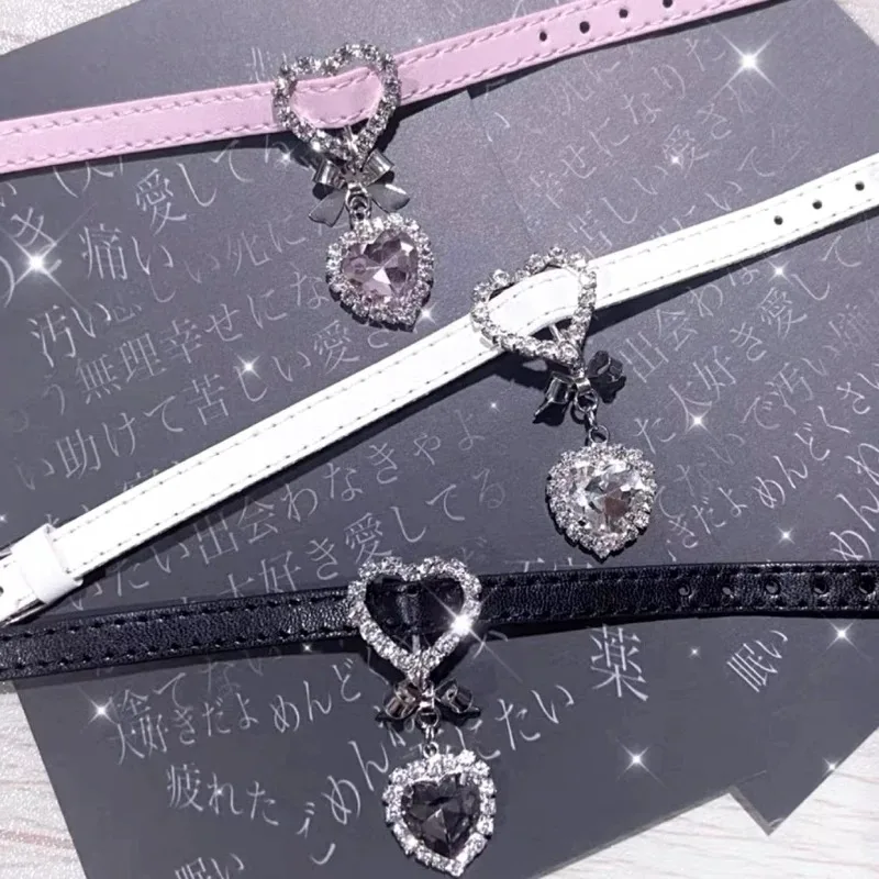 Unique PU Heart Fashion Pendant Bracelets Necklace Charm Wristband Bracelets for Women Girl New Birthday Gift Bowknot Hand Chain