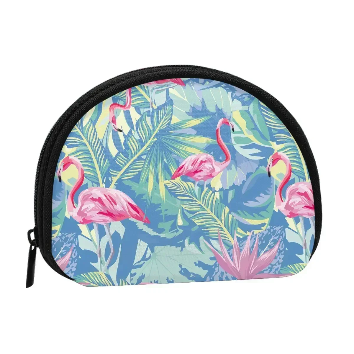 

Cute Flamingos 3D Printing Coin Purse Ladies Shopping Portable Silver Bag Travel Credit Card ID Gift