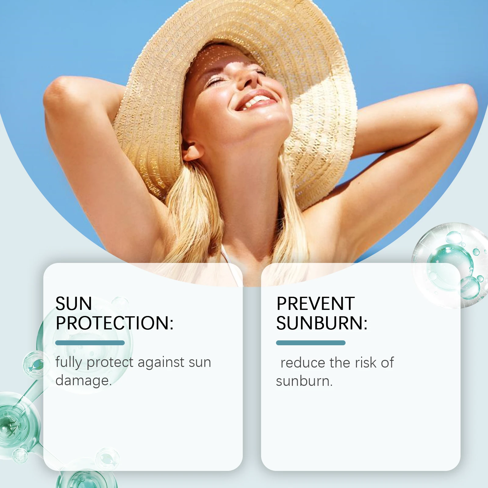 كريم لطيف مقاوم للماء للأشعة فوق البنفسجية يقلل من خطر حروق الشمس ويمنع دباغة التحكم في الزيت المضاد للأكسدة #3