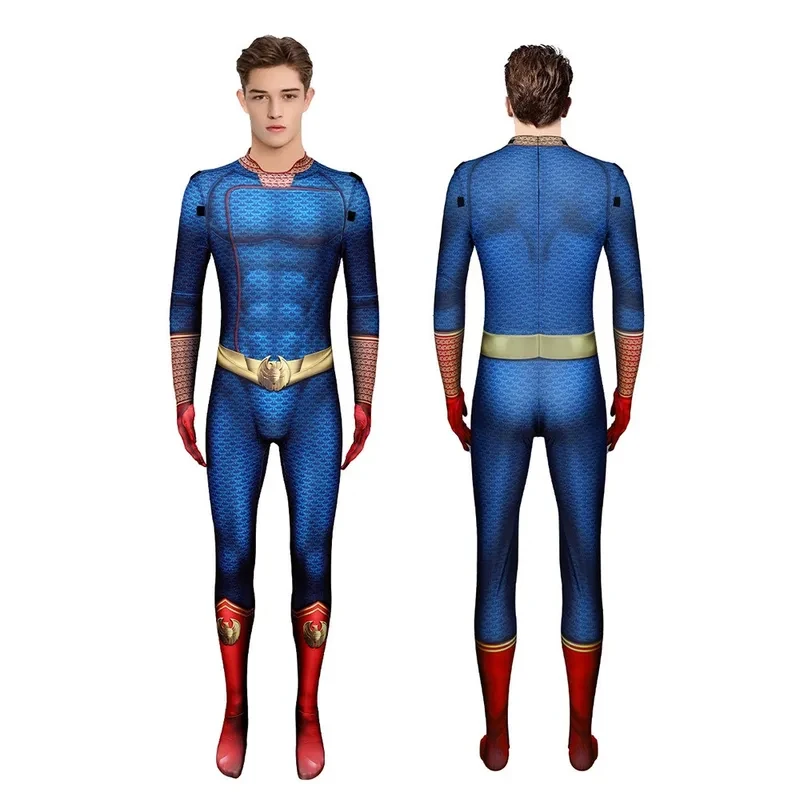 

☤2026 The Homelander Cosplay Costume Women Men Halloween Superhero Zentai Suit Jumpsuit Cloak☤~