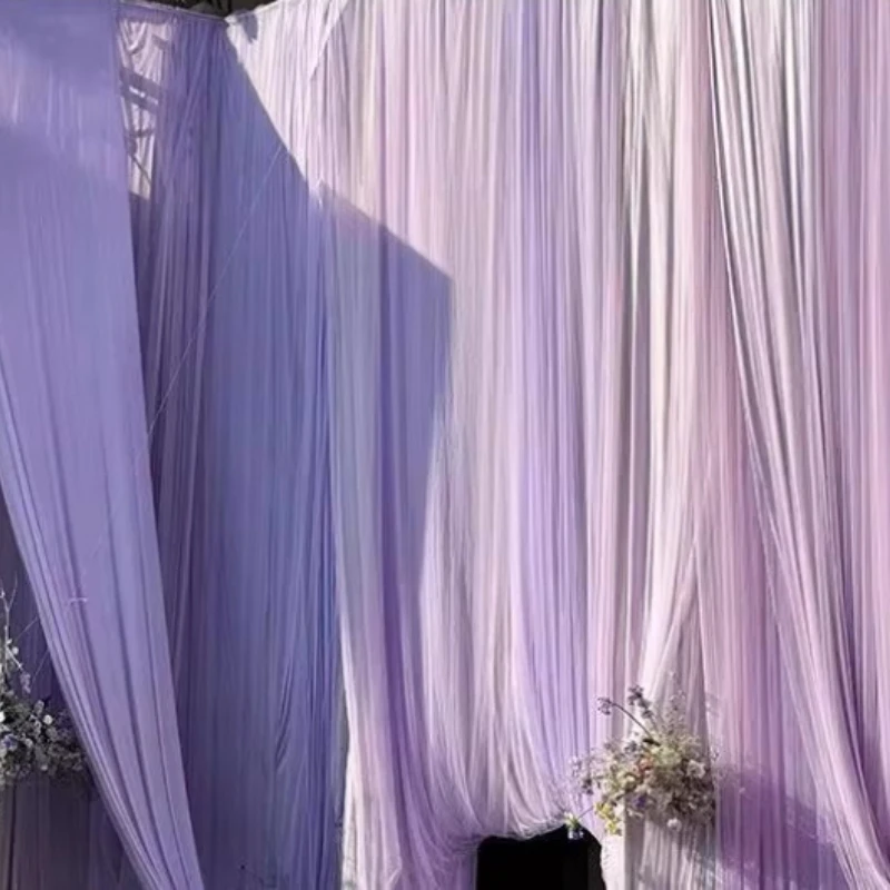 

20-метровая ткань для свадебного декора, сетчатая ткань для штор, свадебное украшение отеля, ткань для уличного коридора, белые ткани