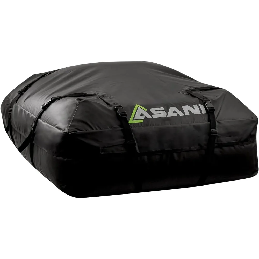 

Waterproof Car Roof Top Cargo Carrier Bag with 8 Straps, Fits Sedan SUV Vans, 15 Cubic Feet Storage