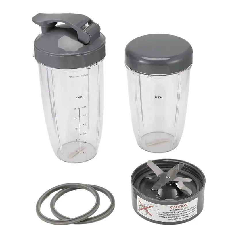 Peças de reposição A67P-Blender para liquidificadores Nutribullet 600W/900W/PRO - Lâmina extratora e copos grandes de 32 onças e copos grandes de 24 onças