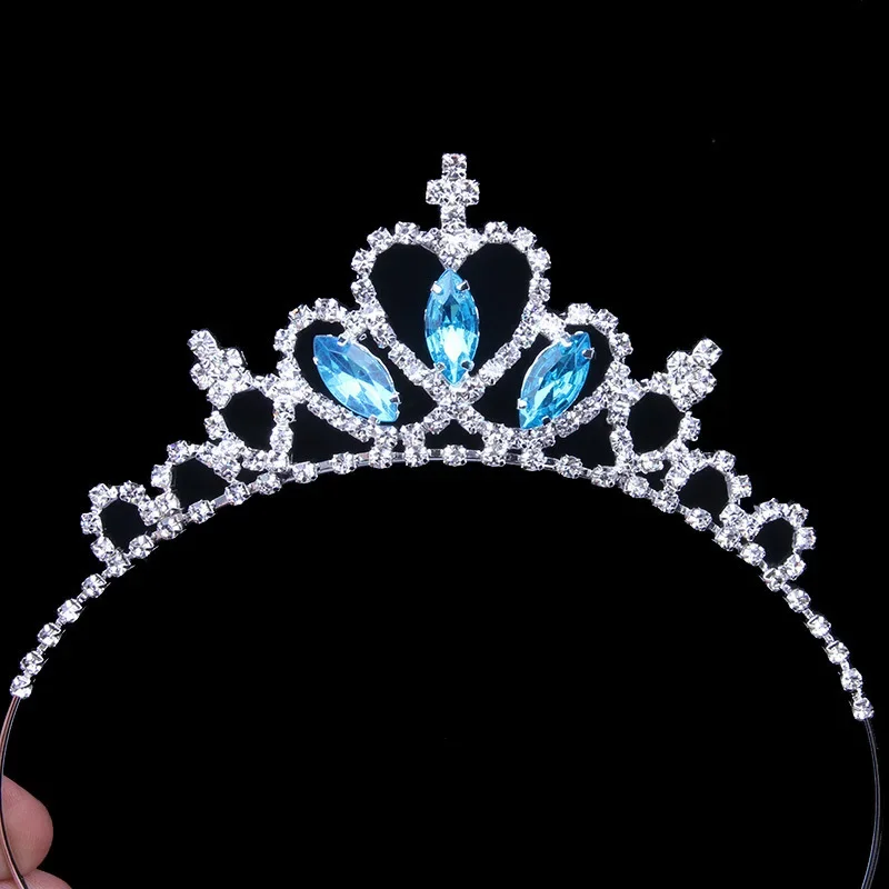 Kids Rhinestone Tiara Princess Headband for Girls Birthday Accessories Bridal Crystal Crown Tiara Wedding Hair Jewelry