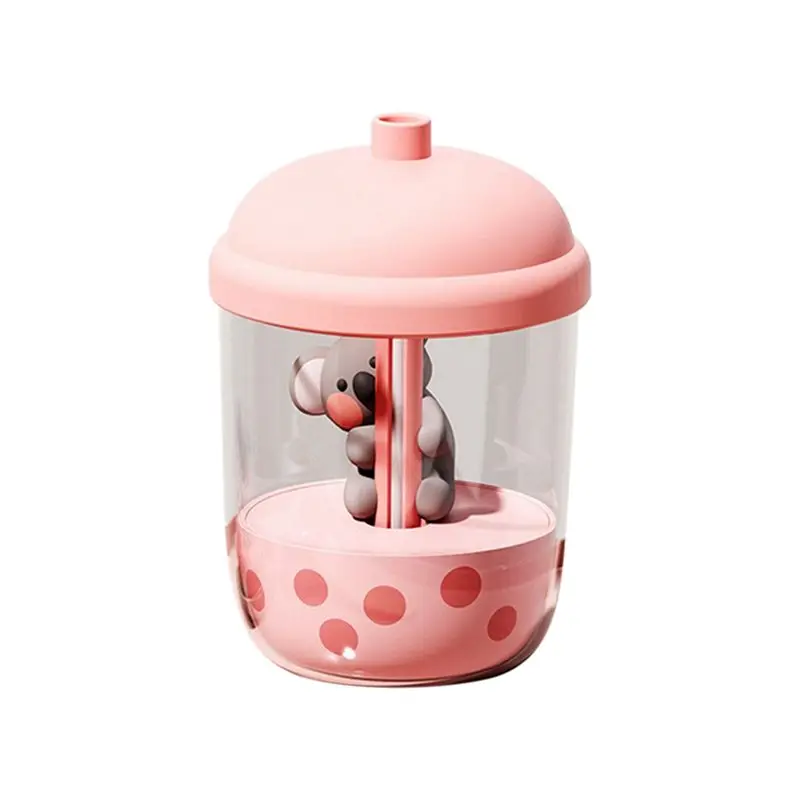 

A005-450Ml Portable Koala Milk Tea Cup Air Purification Humidifier USB Desktop Water Atomizer Diffuser For Bedroom
