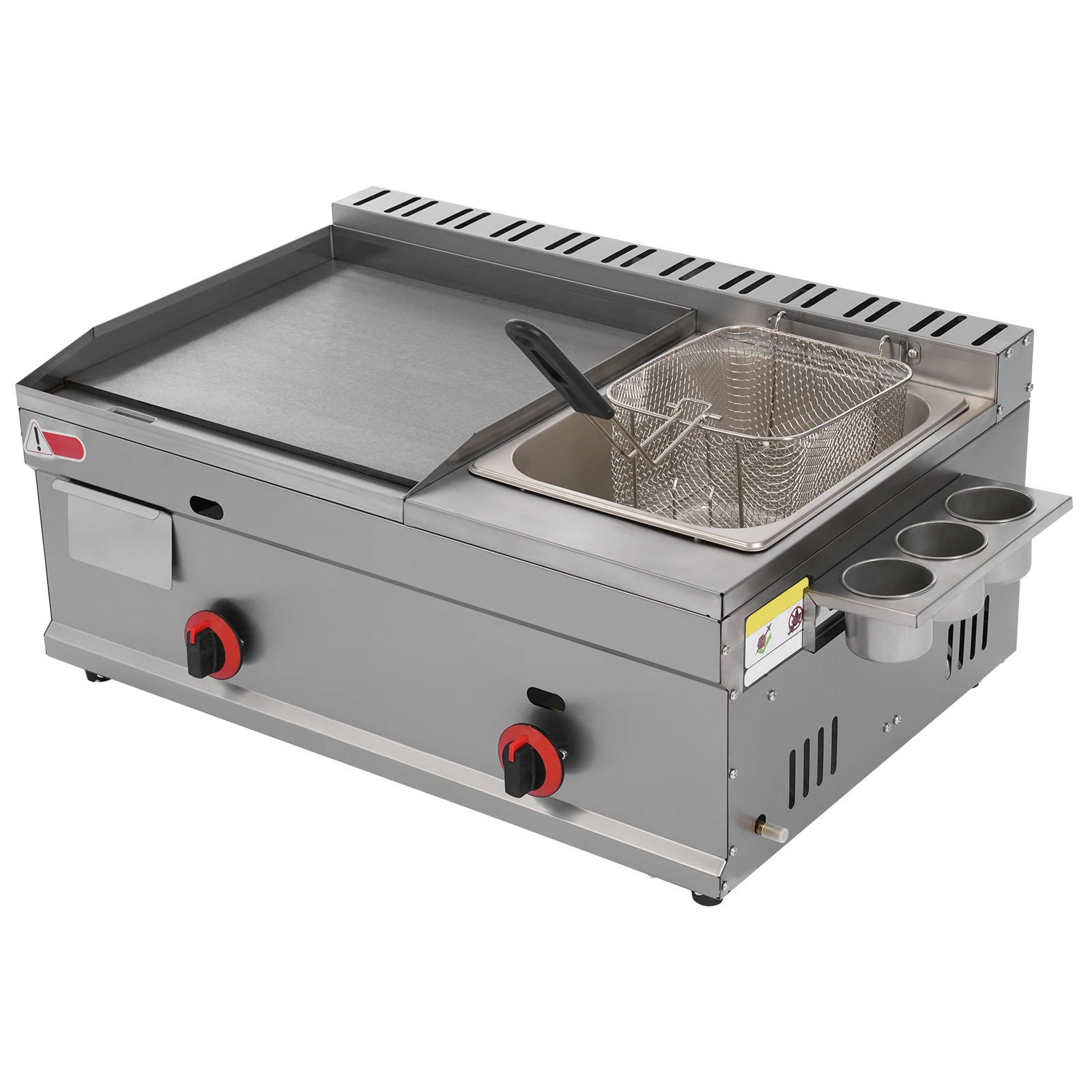 Efficient Gas Griddle: Dual Heating Zones and Independent Temperature Control for Faster, High-Quality Cooking