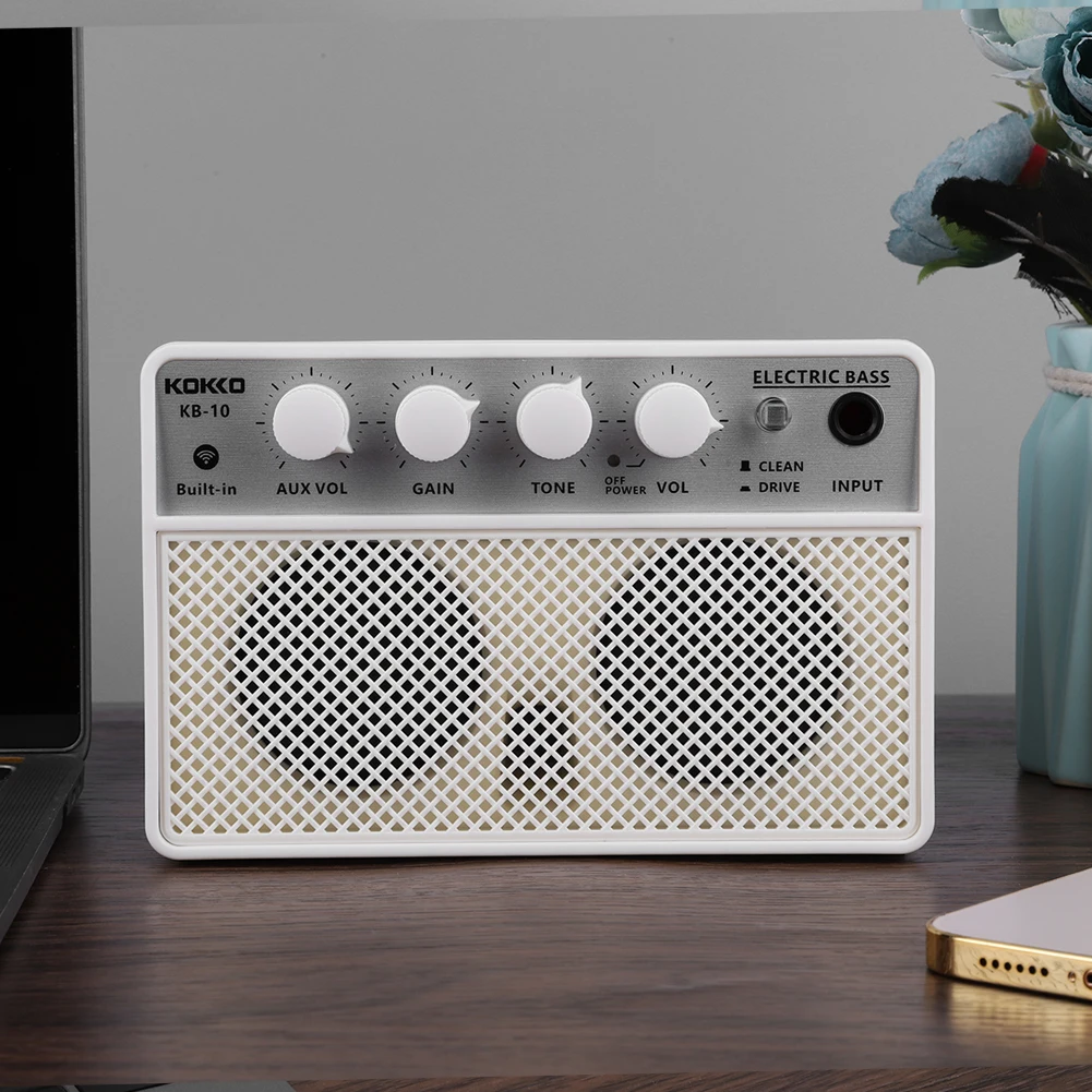 Elektrische basversterker 10W 6,35 mm kleine luidspreker basgitaar praktijkversterker muziekinstrumentaccessoires voor elektrische bas