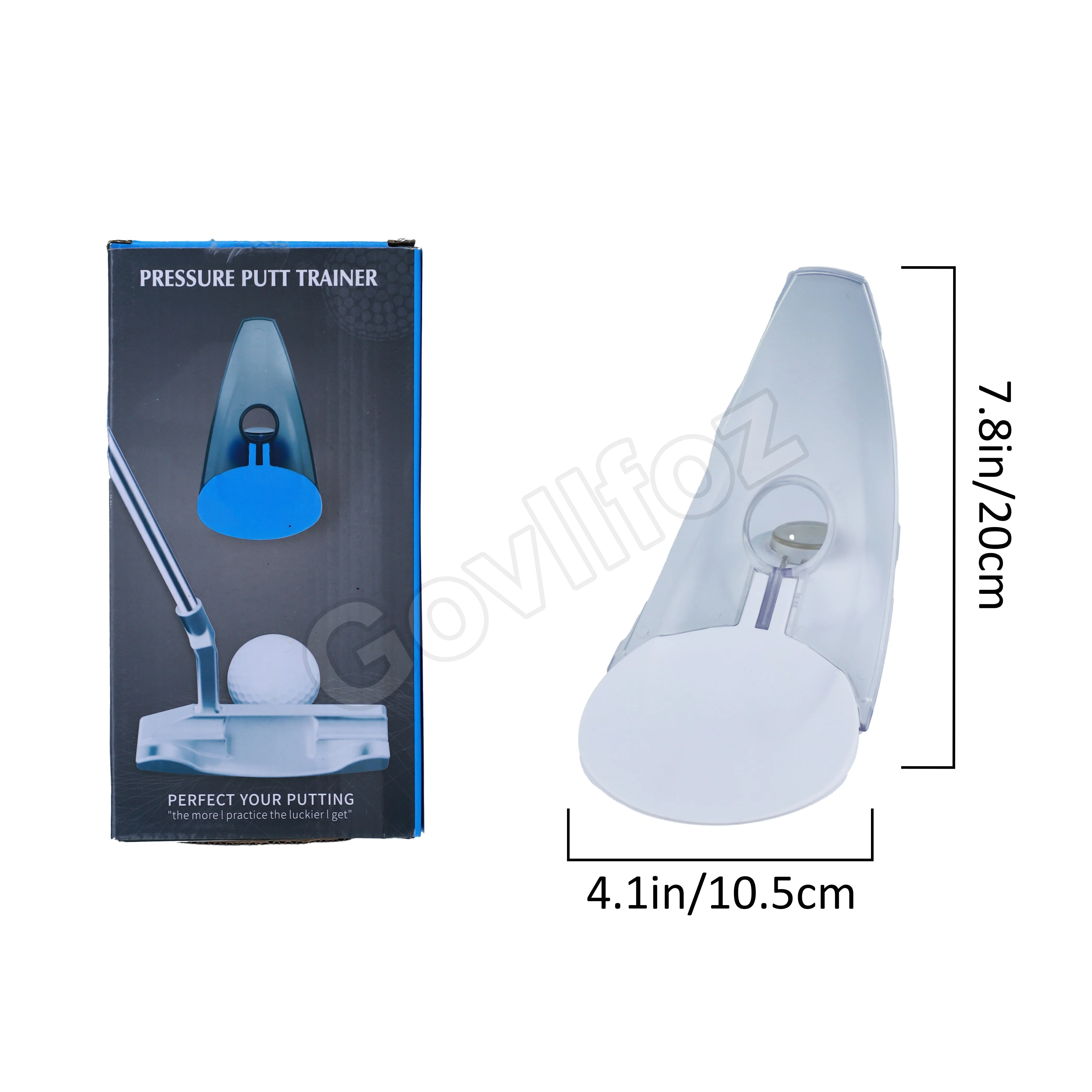 Portable Golf Putter Trainer Foldable Design Triple Aim Points Spiked Base Indoor Outdoor Putting Alignment Practice Aid Tool