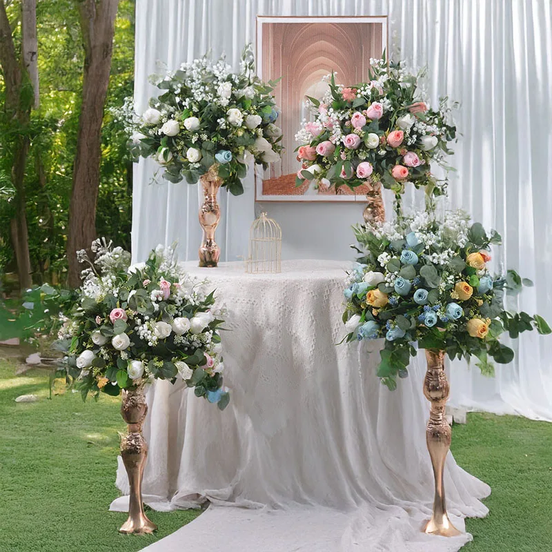

50CM Rosebud Silk Flower Balls Ornament for Home Tables Wedding Aisle Markers Photography Props Create A Dreamy Scene