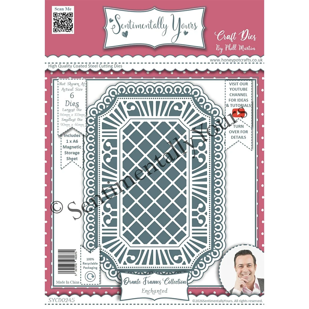 Matrices de découpe en métal, ensemble de matrices A6 « Enchanté », pour scrapbooking, décoration, gaufrage, carte de vœux DIY, fabrication artisanale