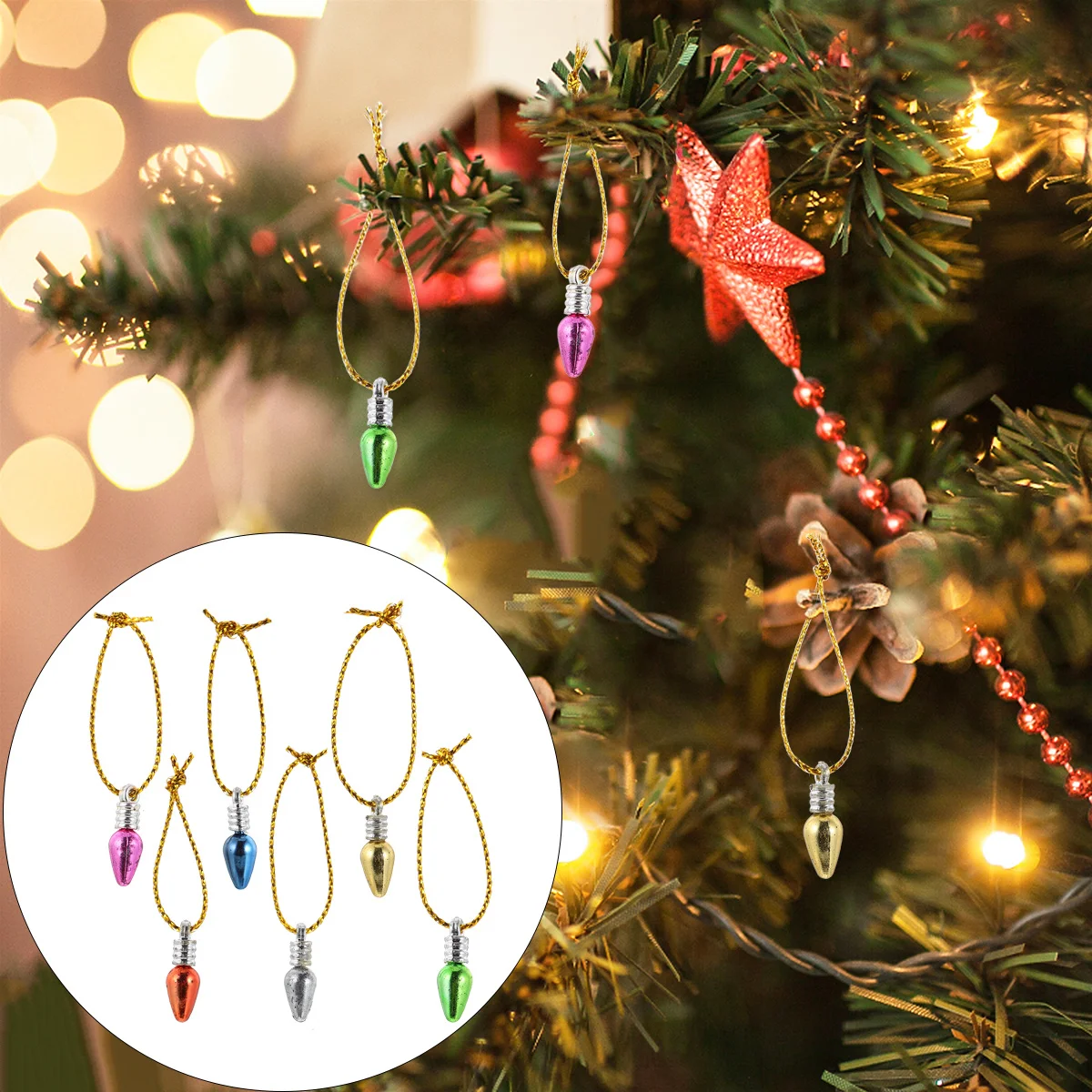 Lamp Bead Hanging Decoration Beads Diy Ornaments Colorful Mini Commercial Decorations Plastic Complementary Creative