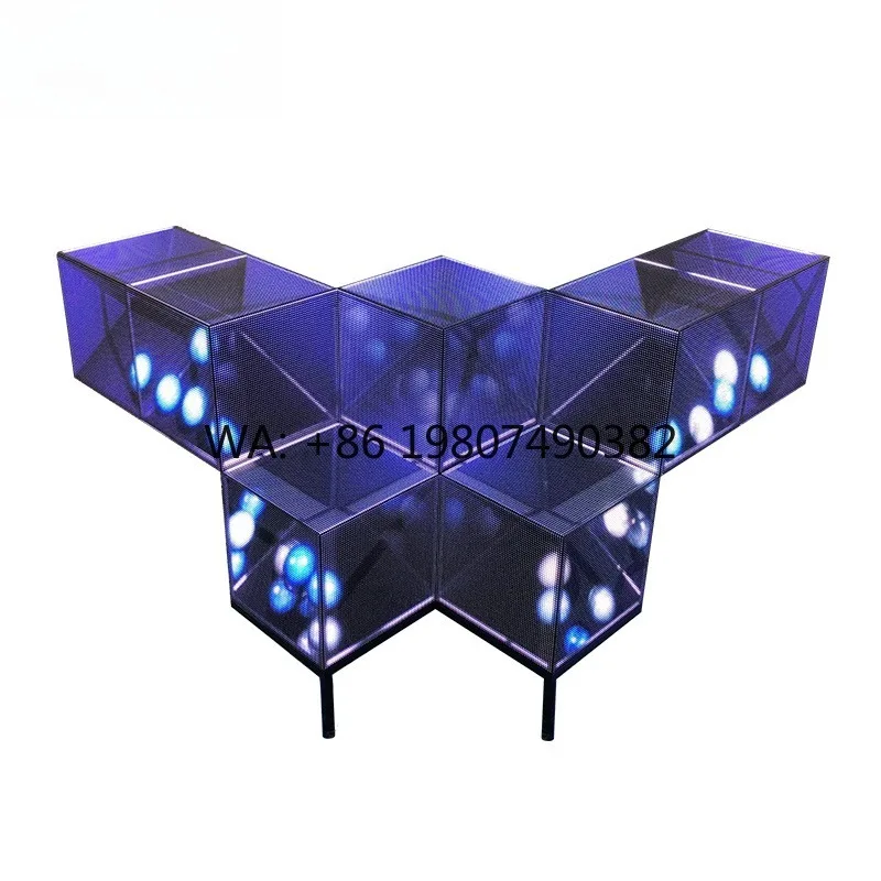 P5 Full Color LED DJ Booth Table Facade Video Wall SDK Supported Custom Display For Indoor Bar Nightclub Stage