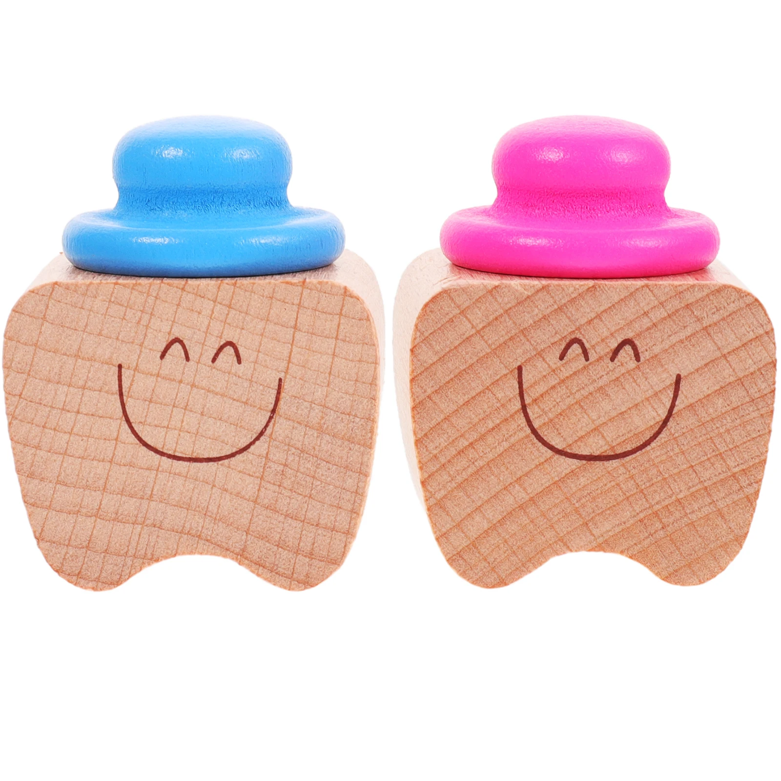 

2 Pcs Tooth Box Cute Holder Container First Collection Childs Keeper Saver Boxes