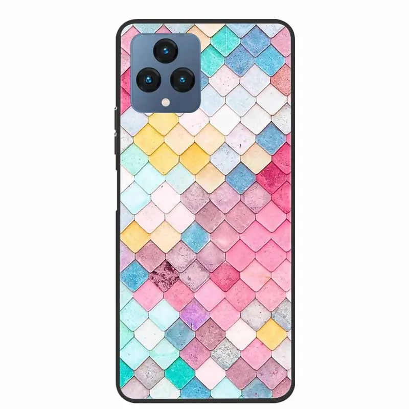For T-Mobile REVVL 6 5G Case Lovely Soft Silicone TPU Coques for TPhone T Phone 5G Shockproof Covers Capa On REVVL6 Cool Shells