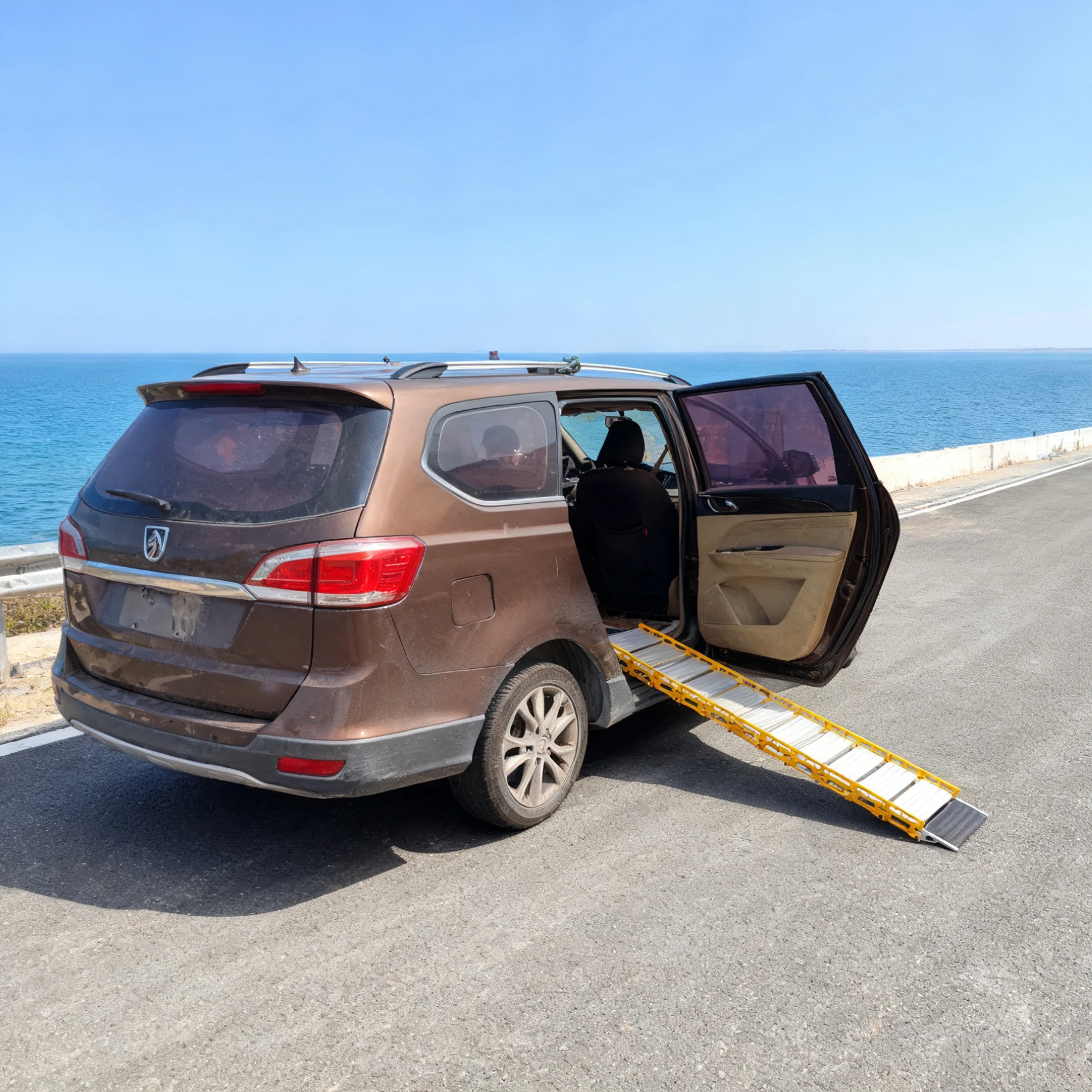 Simplywalk Portable Roll-up Ramp 800kg Length 1.95m Anti-slip Surface Wheelchair Ramp ODM Ramp Manufacturer MDR CE Certified