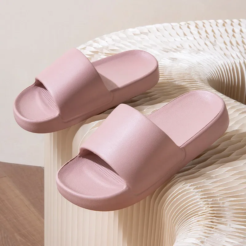 SHAJI Women Square Toe Cloud Pillow Slides, Summer Thick Platform Soft Non Slip Slippers for Bathroom Home Indoor Outdoor Wear view 6