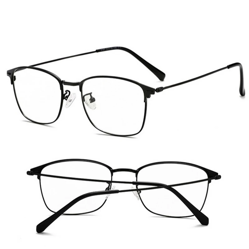 Sun Photochromic Lens Square Nearsighted Glasses Anti-blue Light Computer Prescription Eyeglasses Diopter 0 -0.5 -1.0 To -4.0