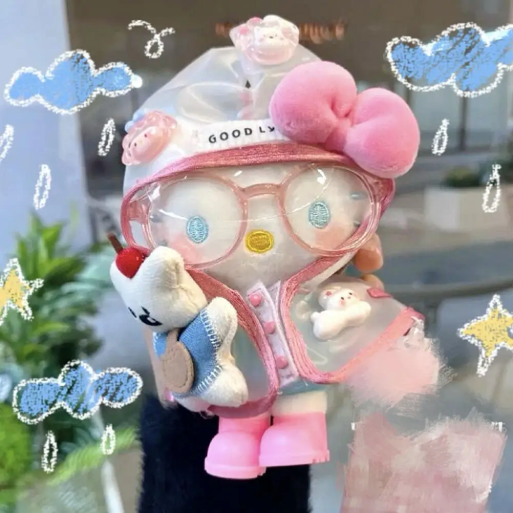 

Плюшевый брелок Sanrio Hello Kitty в костюме: кукла в дождевике с бантом, соломенная шляпа, леопардовый принт, цветочный узор, хлопковый наполнитель