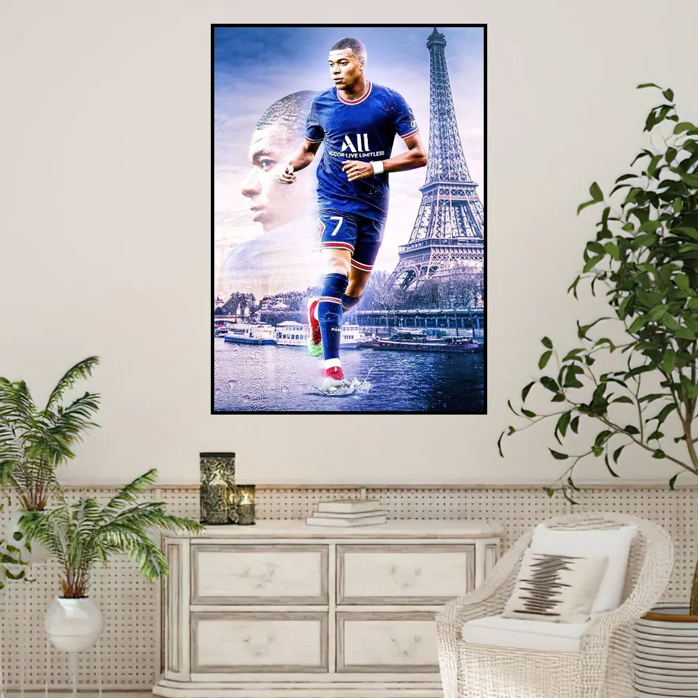 Football Cool-M-Mbappe Superstar Poster Prints Wall Sticker Painting Bedroom Living Room Decoration Office Home Self Adhesive