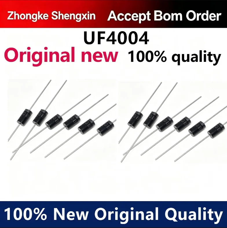 （5pcs-10pcs）Ultra fast and fast recovery rectifier diode UF4004 1A/400V direct insertion DO-41