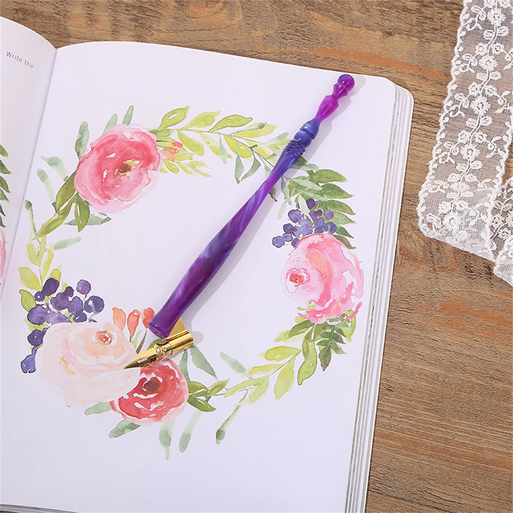 Calligraphy Pen Length 17 Cm Not Easily Oxidized Cleaning In One Step Not Easy To Rust Ink Evenly Writing Instrument Pen Dip Pen