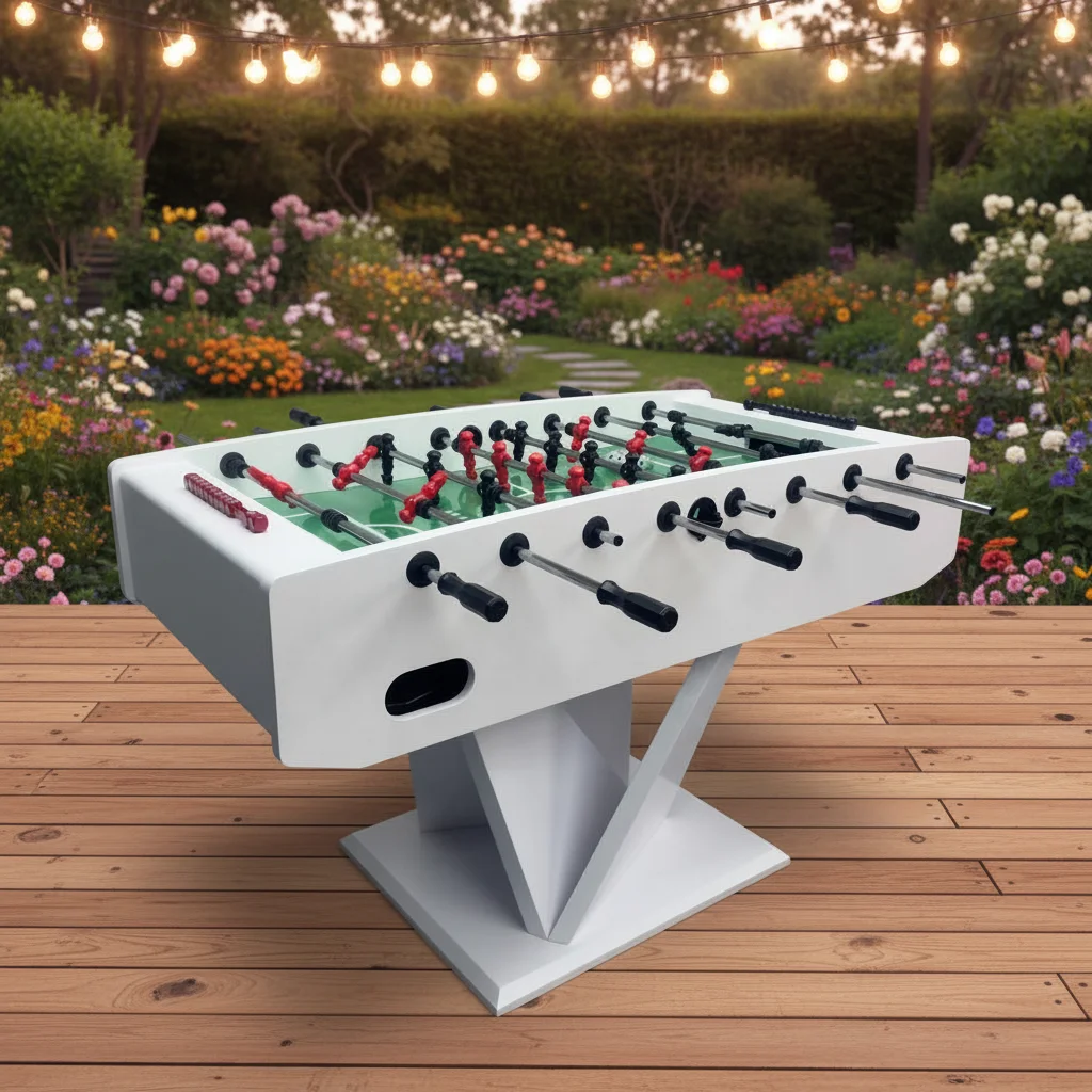 Solid Wood Indoor Foosball Table, Handle Football Soccer Toy Game,Sportcraft Hand Football Table Game Room Sport Fun Play Kicker