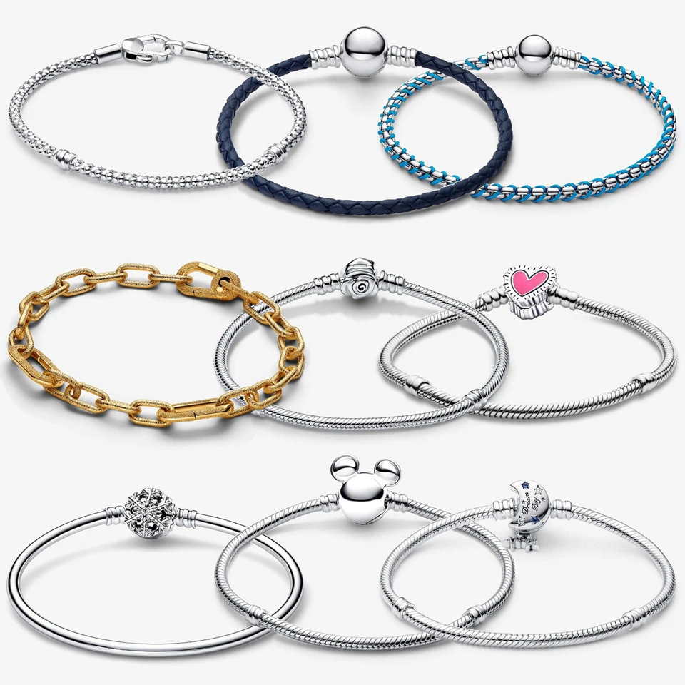 

Новый женский браслет из серебра 925 пробы с подвесками в форме сердца, Т-образной пряжкой, Древом Жизни, Метеором, Розой и Жемчугом. Изысканное украшение-шарм для самостоятельного создания, подарок.