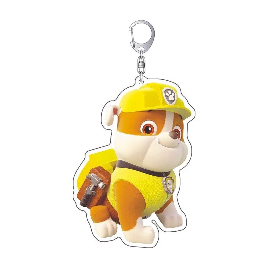 PAW Patrol Cartoon Acrylic Keychain Lovely Cute Funny Creative Backpack Charm Accessory Birthday Present For Kids Party Favor