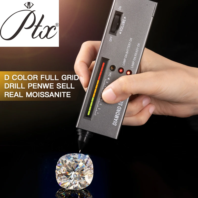 Excellent 10x10mm Cushion Cut Moissanite Stone White D Color VVS1 Loose Gemstone Pass Diamond Tester with GRA Certificate