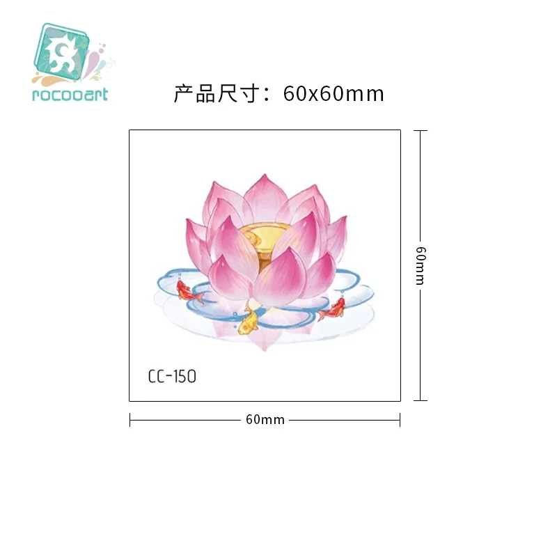 Small Size Flowers Fake Tattoo Rose Lavender Lotus Temporary Tatoo Body Art Woman Tattoo Stickers For Hand Face Sexy Taty