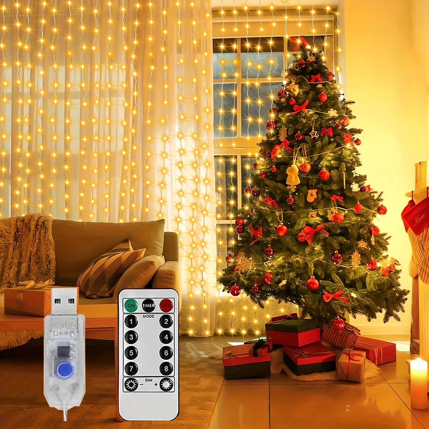 300 Led Fairy Curta… - image