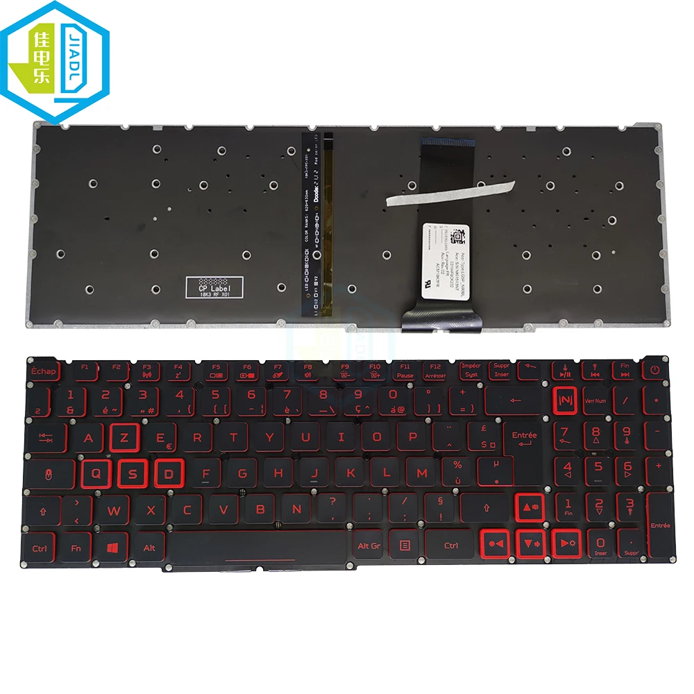 

New German Azerty French Turkish Backlit Keyboard For Acer Nitro AN515-54 AN515-43 AN515-44 AN517-51 AN517-54 AN715-51 AN515-55