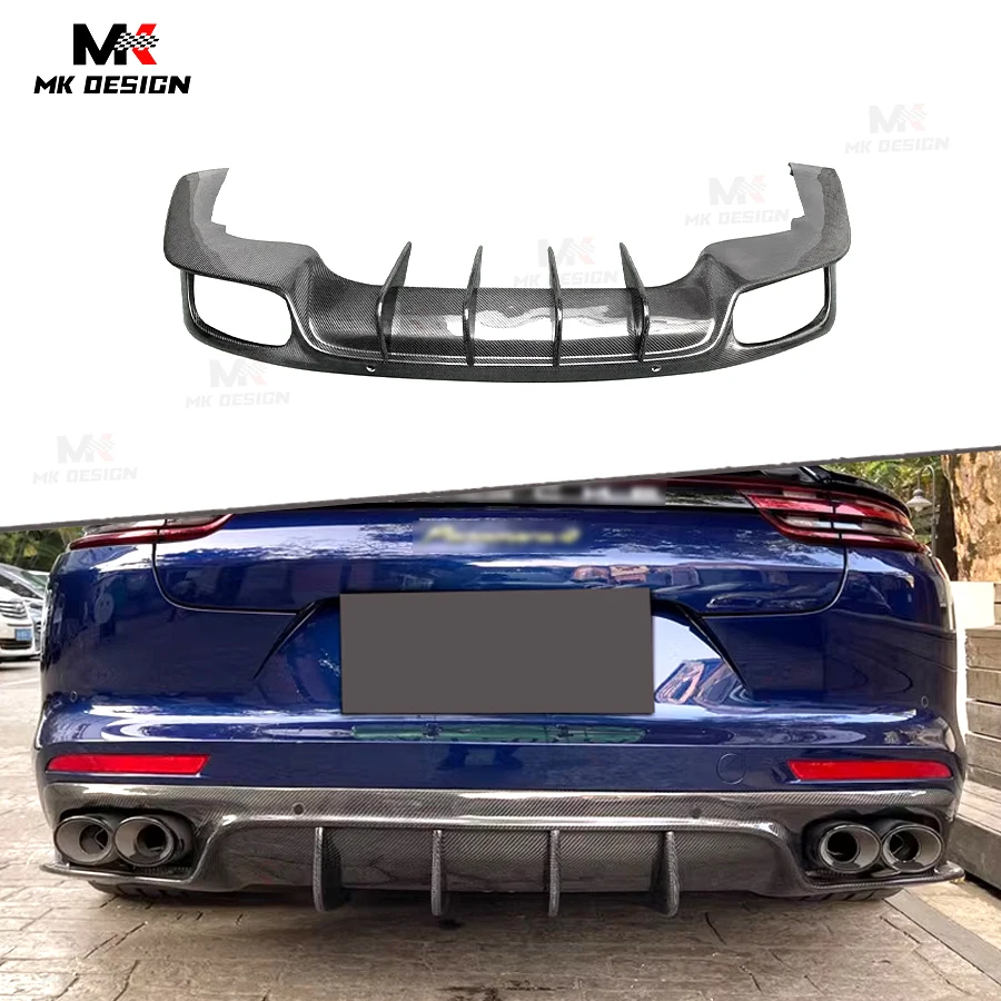 

Carbon Fiber KDA Style Rear Bumper Lip Spoiler for Porsche 971 Panamera 2017+ Rear Diffuser Bumper Lip Splitters Car Accessories