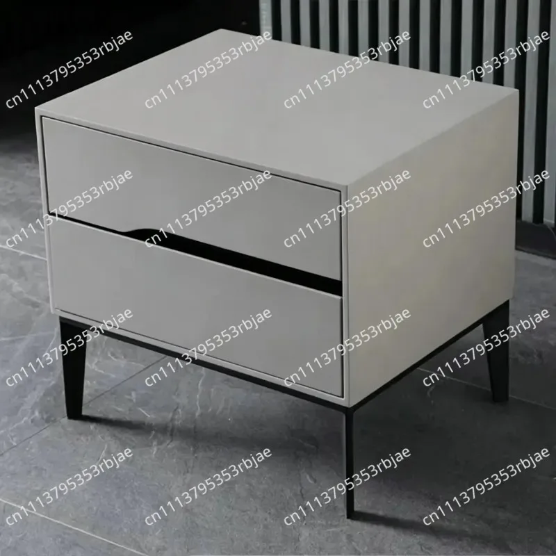 Nordic Style Solid Wood Bedroom Furniture Many Color Nightstand with 2 Drawers Wooden Bedside Table