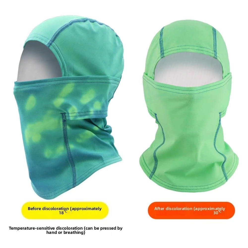 Magic Temperature-sensitive Change Balaclava Heat Activated Ski Mask Winter Summer Cycling Motorcycle Breathable Full Face Cover