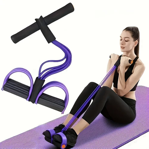 Imagen 1 del producto Tensor de seis tubos multifuncional para el hogar, Fitness, Yoga, fortalecimiento Abdominal, banda de resistencia, cuerda de tensión, asistencia para abdominales