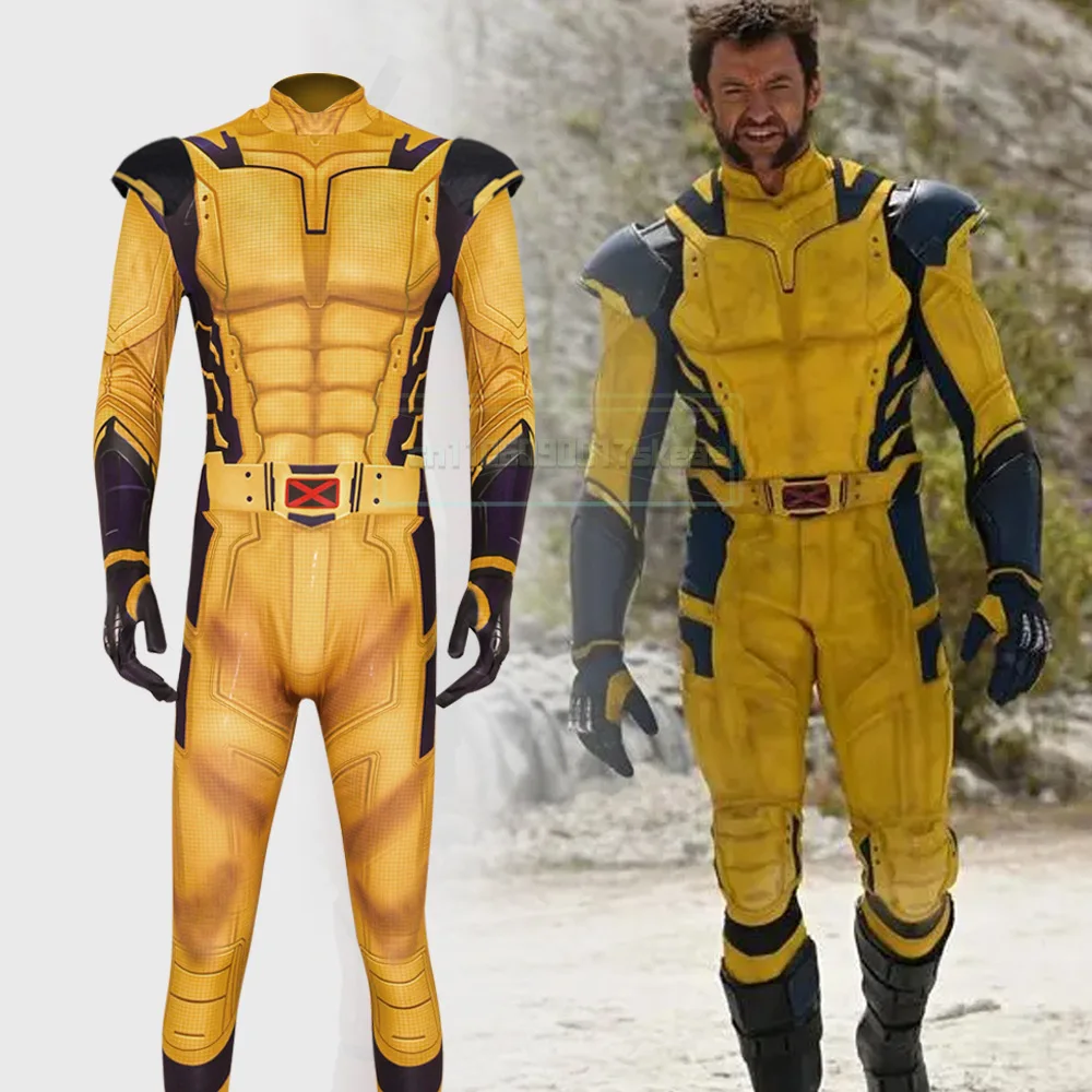 

Wolverine Cosplay Costume Jumpsuit James Howlett Armor Set Adult Man Outfit 3D Printing Zentai Bodysuit Superhero Halloween