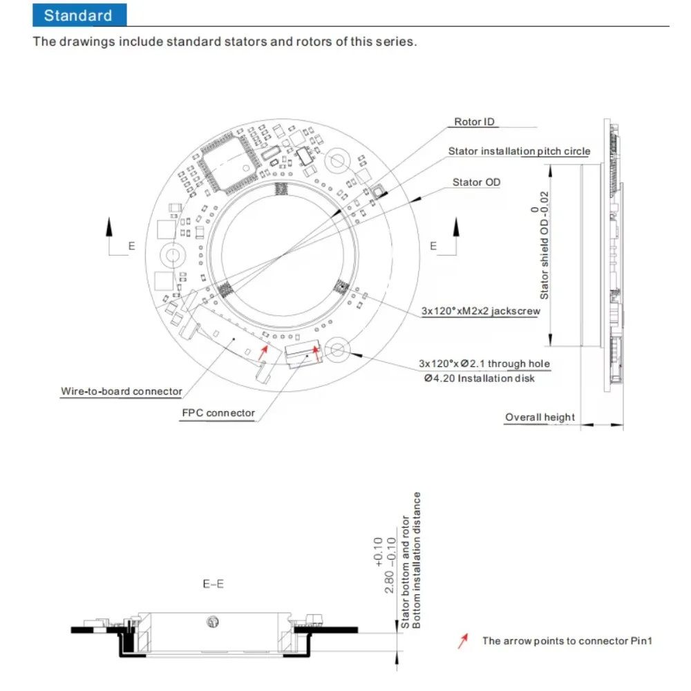 S Series Hollow Absolute ID10mm OD36mm High 7mm High Repeatability Multi-turn 17-bit 0.05 Precision Magnetic Encoder