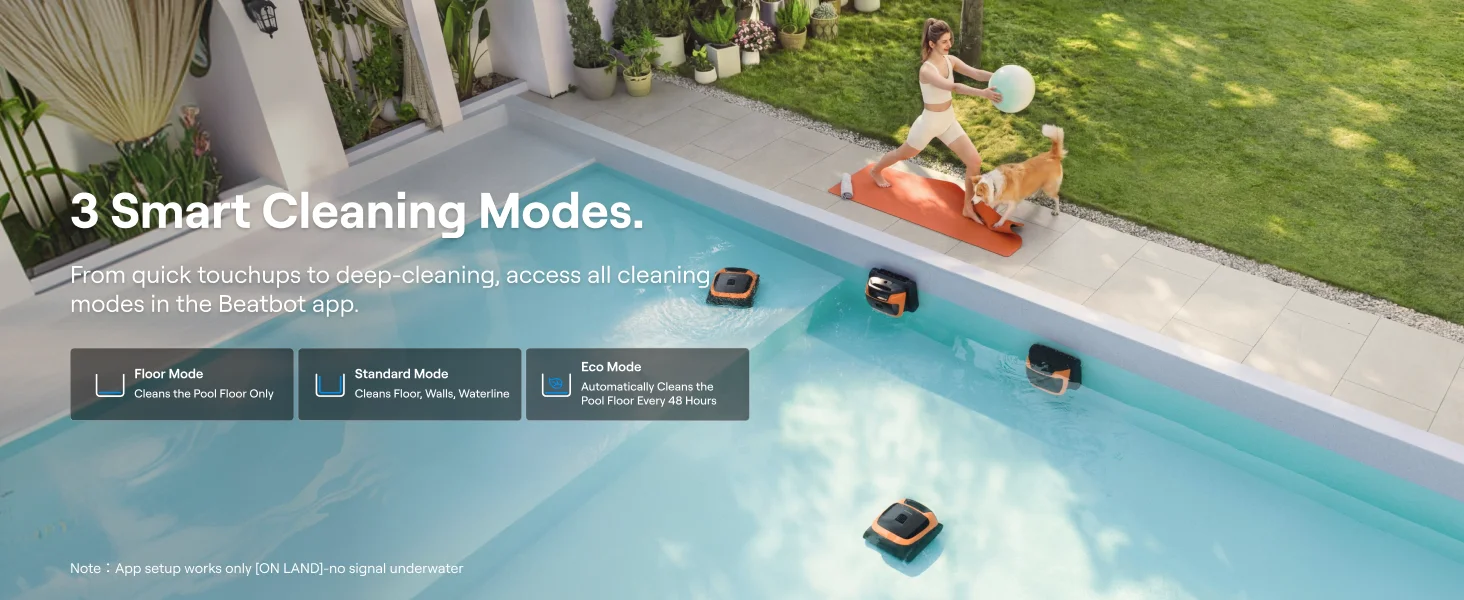 Beatbot Sora 30 Kabelloser Roboter-Poolreiniger, 6800GPH 4-in-1 Staubsauger mit Reinigung der Sonnenliege, einfache Auftriebsreinigung, 5L Behälter – Detail 8