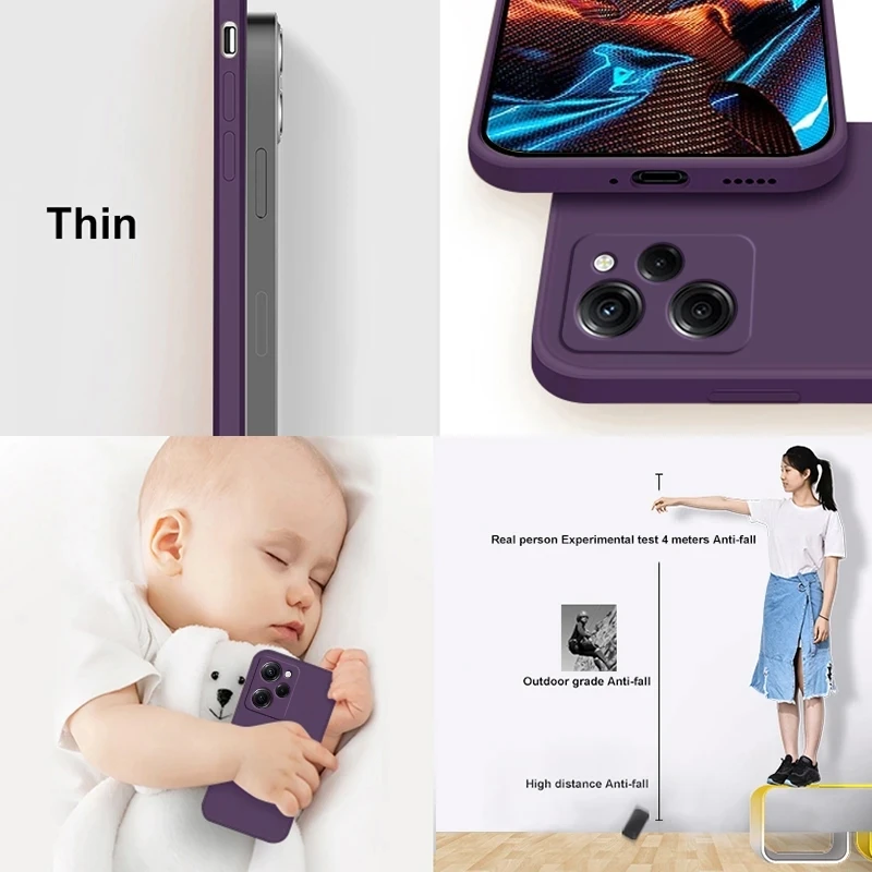 Square Full Protection Cover Liquid Silicone Phone Case For POCO X5 PRO 5G X5Pro X 5 POCOX5PRO 5G 6.67 INCH Case