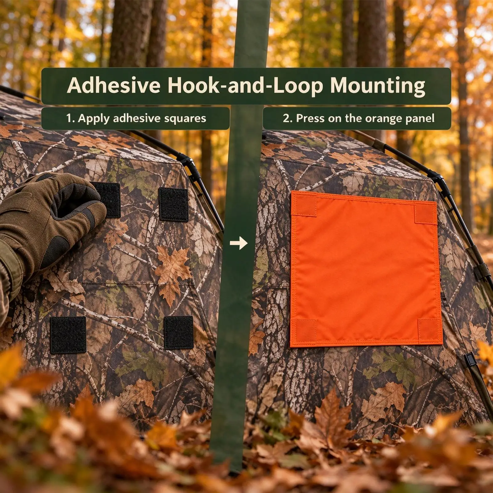 Blaze Orange Blind Cover High Visibility Waterproof Fabric Marker Blaze Orange Fabric For Ground Tents Men Women Outdoor Camping