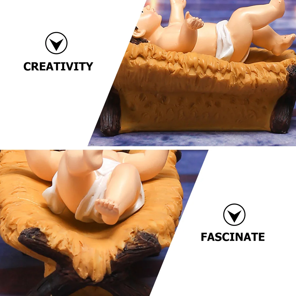 

Retro Style Jesus Child Statue for Indoor Decor Use in Bedroom Living Room Study Xmas Scene Prop Gift Baby Jesus Figurine