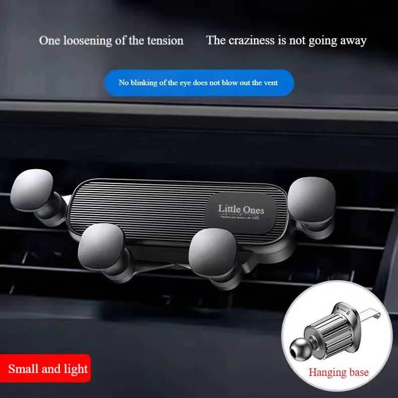 Support de téléphone universel pour grille d'aération de voiture, silencieux et à gravité, compatible avec tous les smartphones