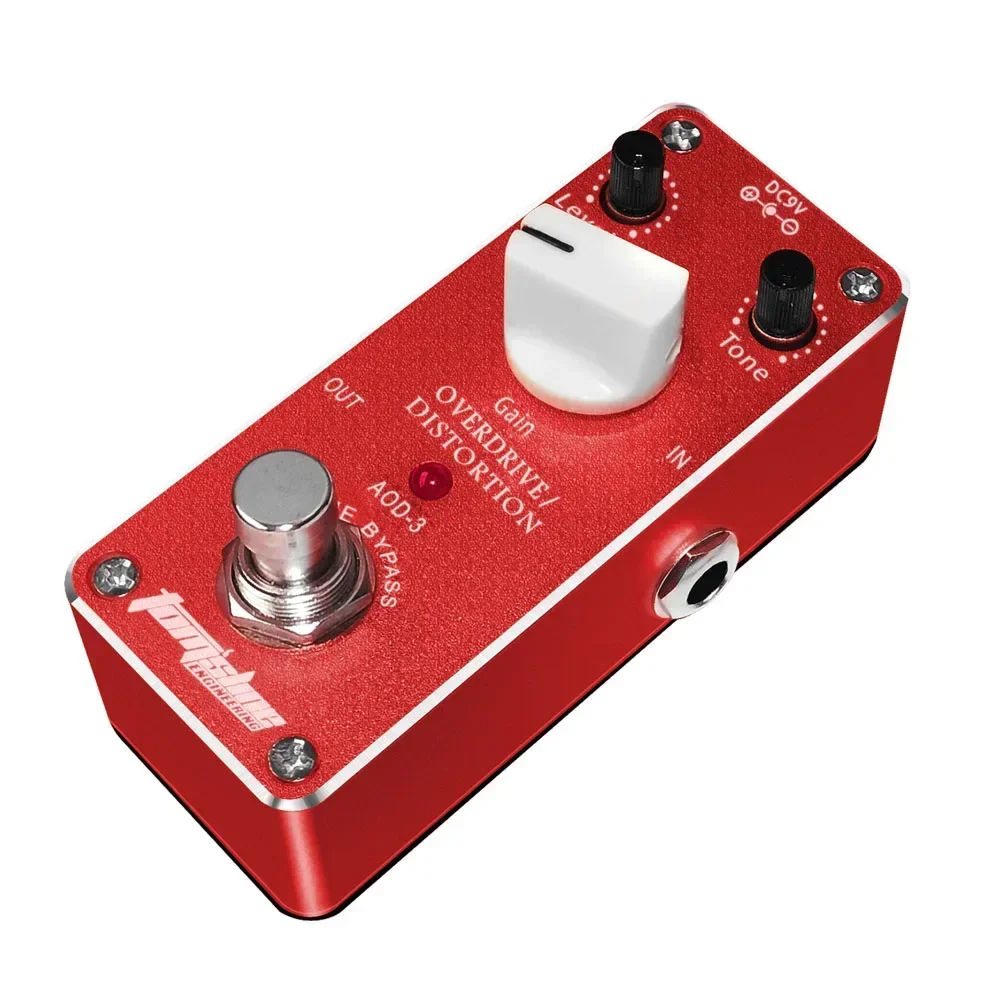 Aroma Guitar Bass Effect Pedal AOD-3 Overdrive Distortion Effect Analog 9V Pedal Music Instruments Overdrive Clip Guitar Parts