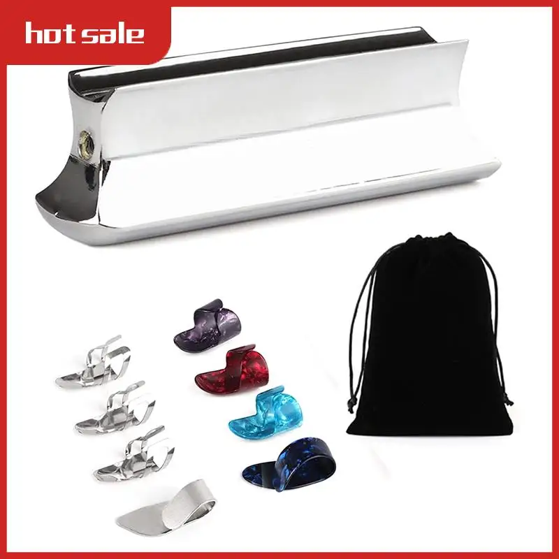 

AC22-Guitar Slide Tone Bar For Dobro,Lap Guitar,Hawaiian Guitar,Electric Guitar With Celluloid+Thumb&Finger Picks Plectrums