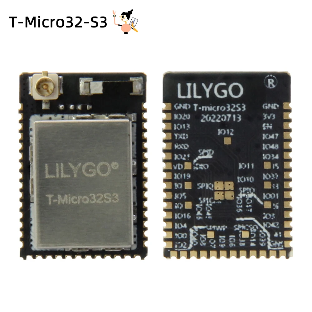 LILYGO® T-Micro32 ESP32 Module, ESP32-S3 ESP32 Microprocessor, Support WiFi Bluetooth, Arduino Electronics Development Board