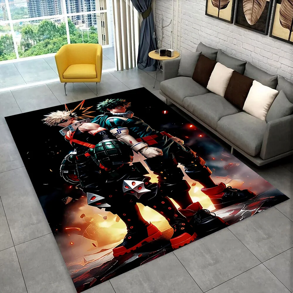 3D Cartoon My Hero Academia Deku Bakugou  Anime Carpet Rug for Living Room Bedroom Home Sofa Decoration,kids Non-slip Floor Mat