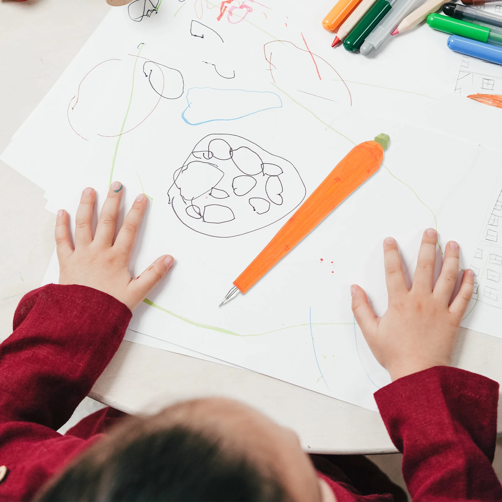 

Гелевая ручка с морковным дизайном, милая мультяшная гелевая чернильная ручка, удобная ручка, гладкая ручка для письма, офисные школьные принадлежности, ручки-морковки