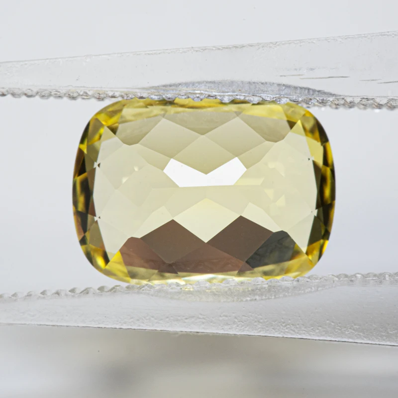 Lab Grown Yellow Colour Sapphire Rectangular Cushion Shape VVS1 Charms DIY Jewelry Making Material Selectable AGL Certificate