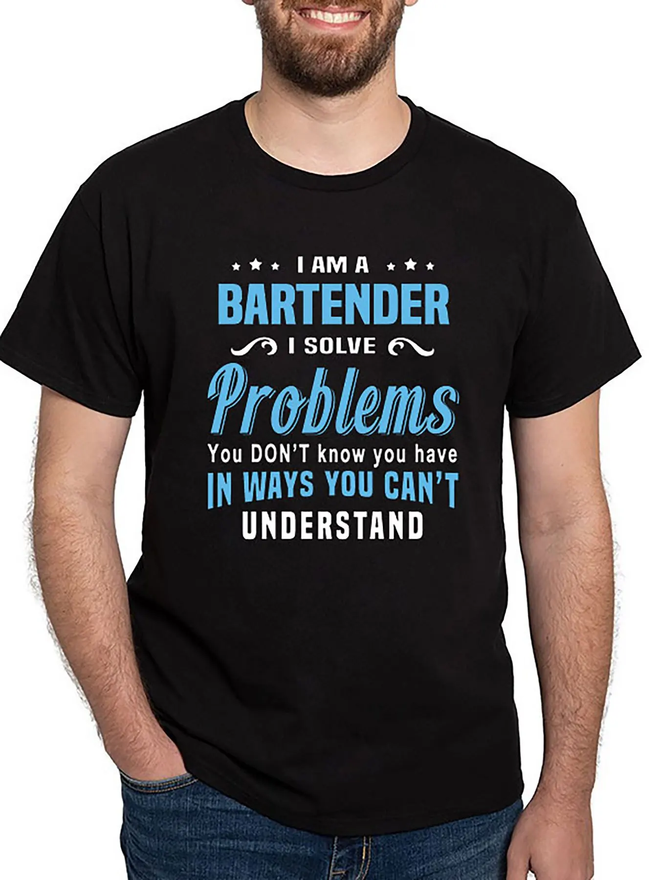 

Bartender 74725 funny Men’s Short Sleeve Graphic T-shirt Collection black